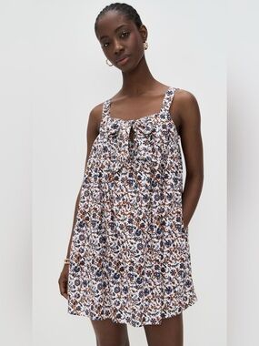 Cleobella Padama Square Neck Mini Dress  Bellucci Floral Print Size XS NEW